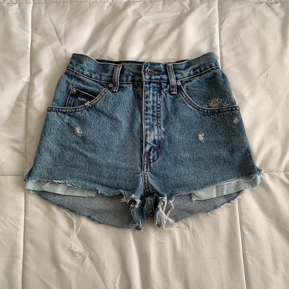 Vintage Levi's 900 Blue Distressed Denim Shorts